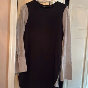 Striped Sleeve Contrast Dress